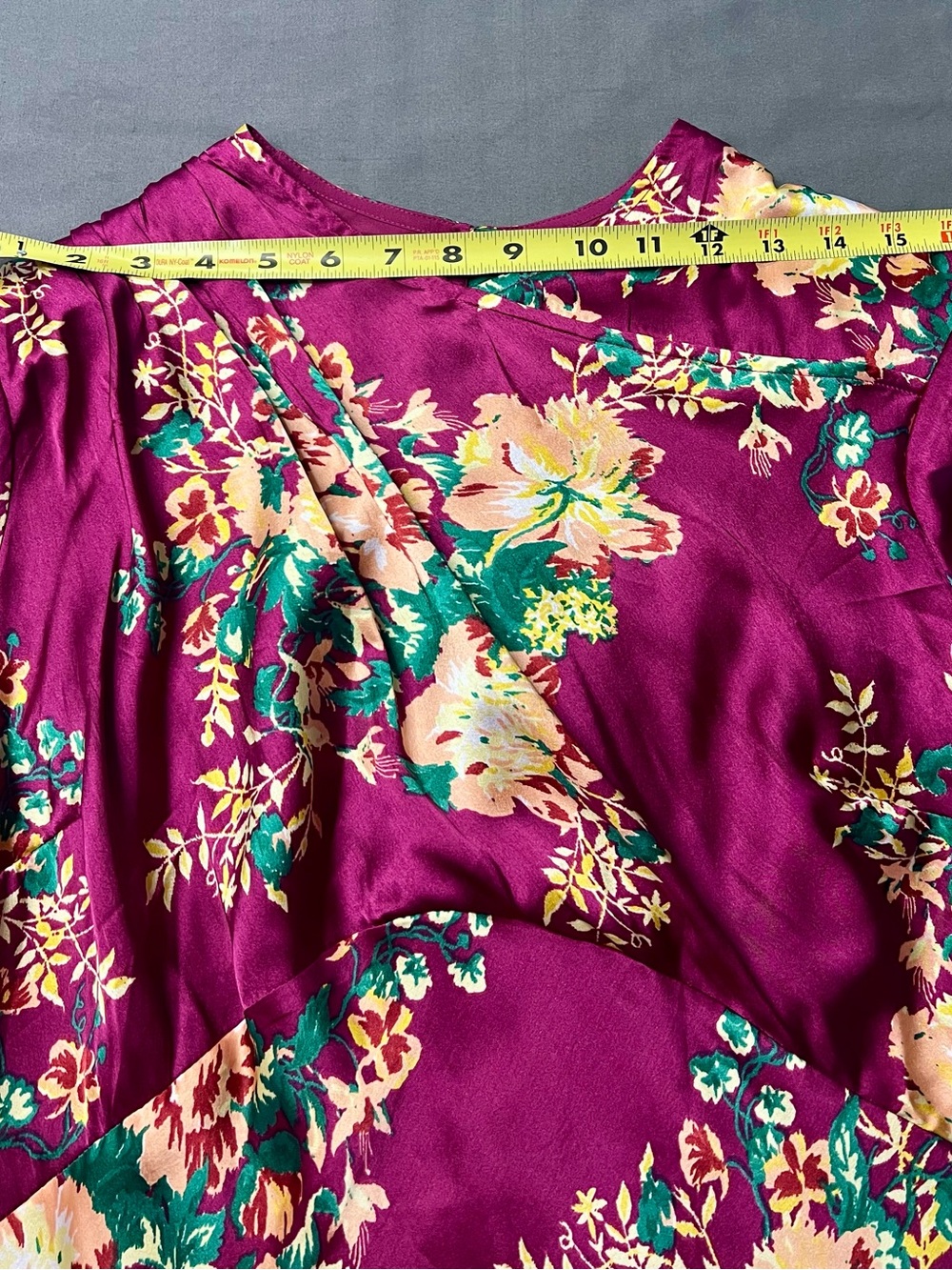 NWOT ASOS DESIGN Petite High Neck Bias Cut Maxi Satin Dress Floral Print 12 - Picture 11 of 13
